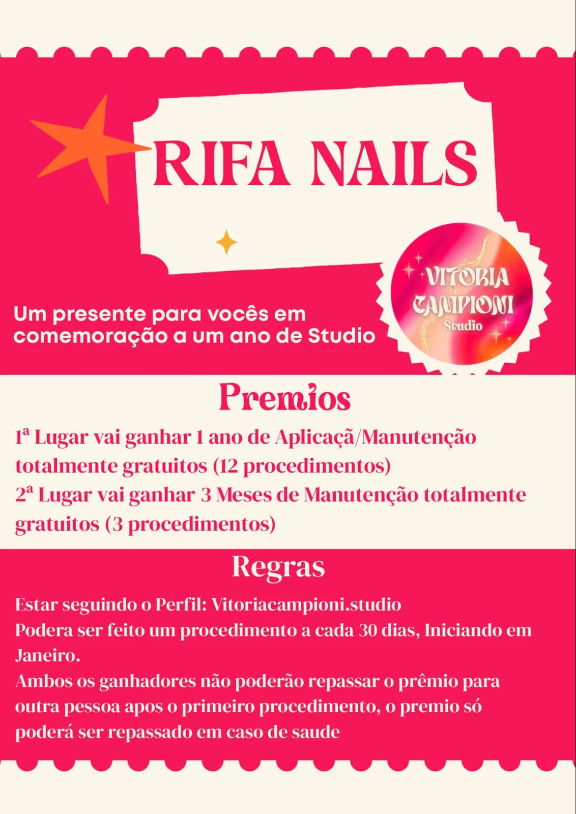 1ano de unhas grátis