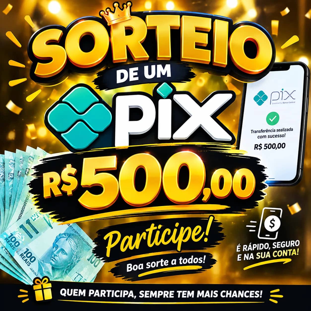 Imagem da campanha Um pix de 500 reas